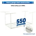 thumbnail image 4 of Kojem 3x6 Overhead Garage Storage Adjustable Ceiling Storage Rack, 72" Length x 36" Width x 40" Height, White, 4 of 13