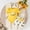 Yellow, variant on RTKFRFLM Baby 3-Piece Summer Set Cartoon Bee Print Short Sleeve Romper Bodysuit with Matching Shorts and Headband Soft Cotton Outfits and Playwear for Girls