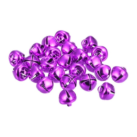 8mm Jingle Bells Craft Bells Carbon Steel Electroplating Purple 80 Pack