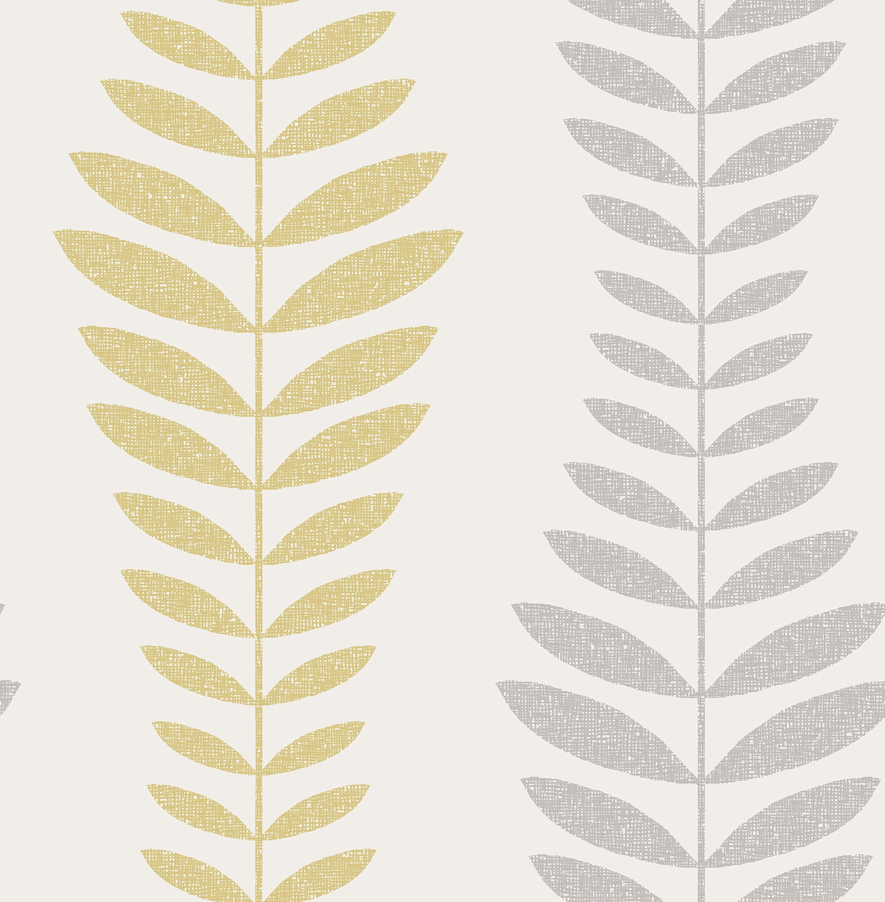 Brewster Sandnes Mustard Leaf Stripe Wallpaper
