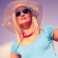 thumbnail image 2 of Gafas de sol azules Dwenarry retro de plástico para adulto, pack de 12, 2 of 9