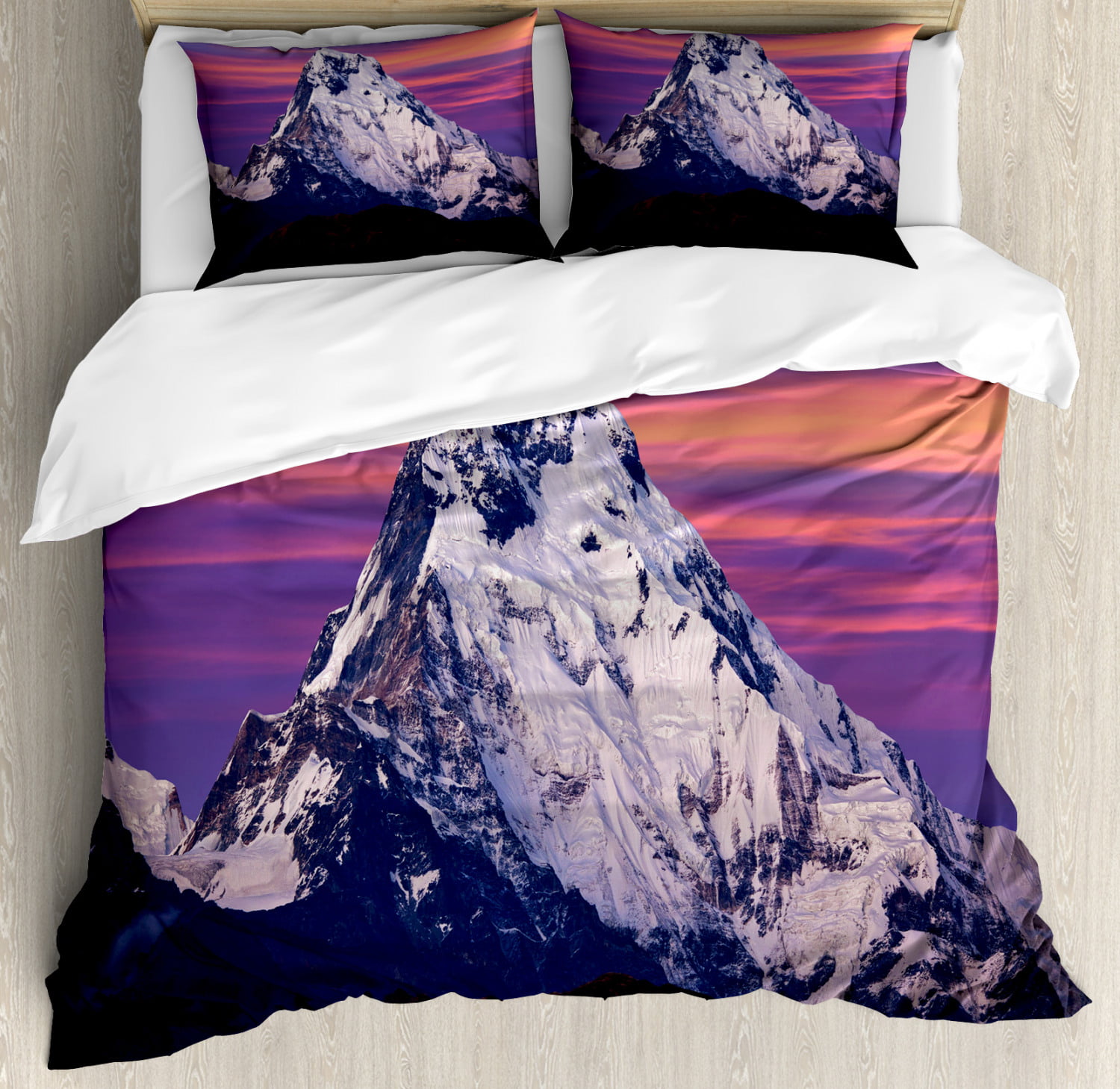 Grand Canyon Sunrise Print American Quilted Bedspread & Pillow Shams Set 