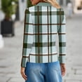 thumbnail image 4 of Women's Polo Shirt Long Sleeve Tops Collared Button Down Golf Tee Casual Spring Summer Work T Shirts Cyan L, 4 of 5