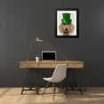 thumbnail image 4 of Fab Funky 20x24 Black Modern Framed Museum Art Print Titled - Dachshund With Green Top Hat and Moustache, 4 of 5
