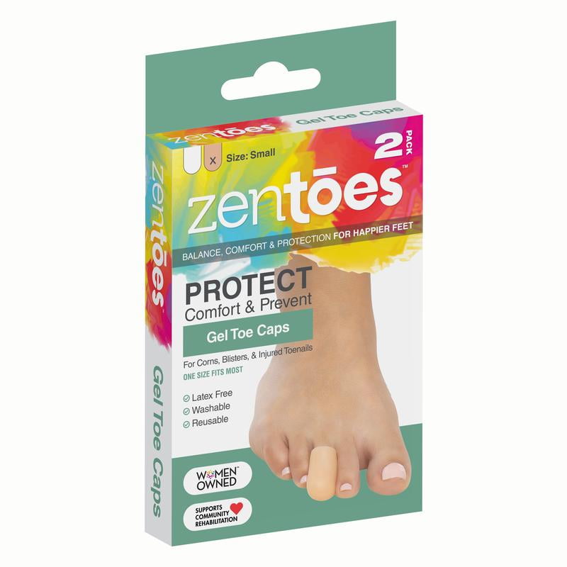 ZenToes Small Gel Toe Caps - 2 Pack - Beige