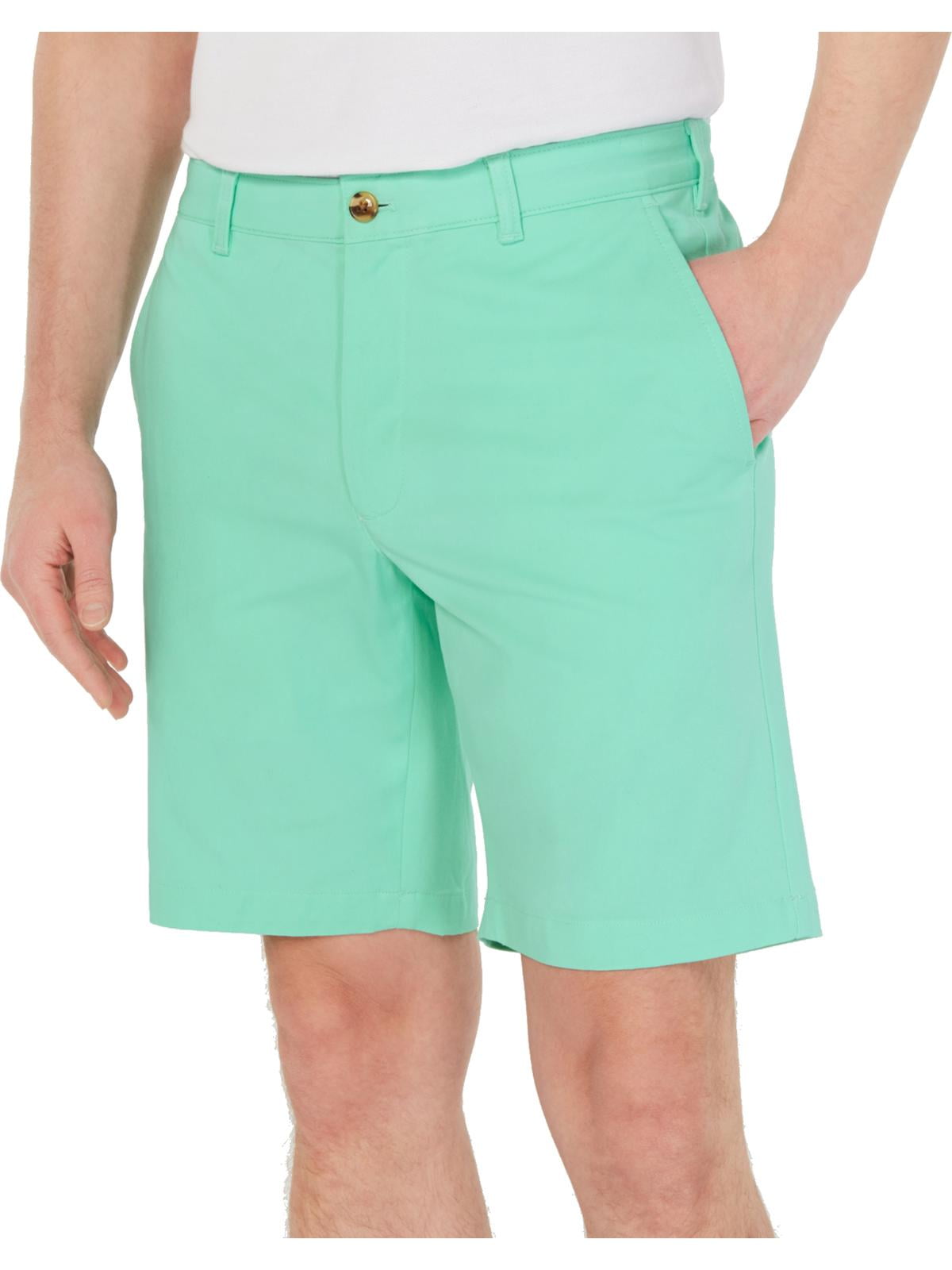 Club Room Mens Classic Fit Comfort Waist Bermuda Shorts Green 38