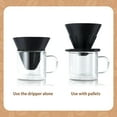 thumbnail image 3 of Czcpp-Goutte à Café Pliable, Cafetière de Camping Portable Cône, Support de Filtre à Café en Silicone Réutilisable pour Maison, Voyage, Bureau, Randonnée, Sac à Dos (Noir), 3 of 4