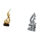 thumbnail image 5 of Escultura abstracta de resina con forma de llama y figura de Guan Yin. Artesanía budista moderna para sala de estar, oficina, dormitorio, escritorio o, 5 of 8