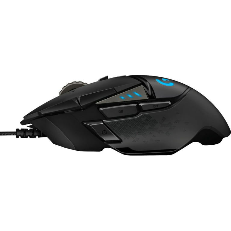 logitech G502 Hero Wired Optical Gaming Mouse (25600 DPI Adjustable,  Lightsync RGB, Black)