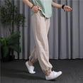 thumbnail image 6 of BLVB Women's Casual Cotton Linen Baggy Pants with Elastic Waist Loose Summer Beach Lantern Trouser with Pockets, 6 of 7