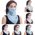 thumbnail image 1 of Cheers.US Chiffon Face Mask Scarf Mouth Cover Outdoor UV Protection Anti Shawl Veil Gift, 1 of 5