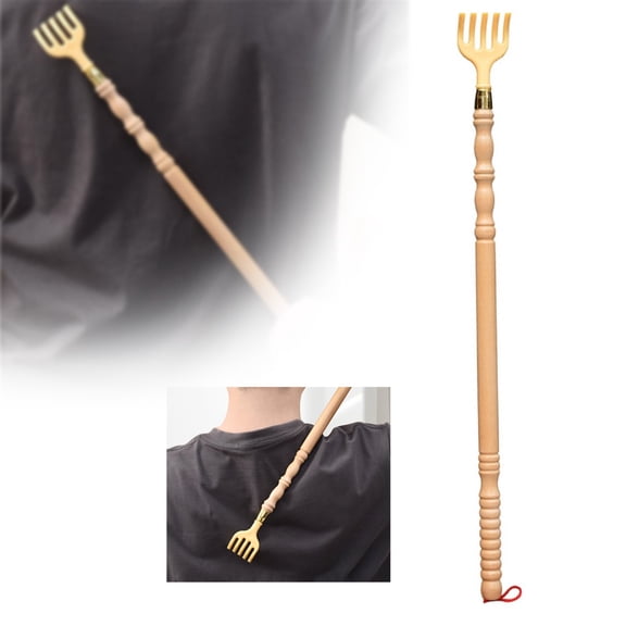 Itch Scratching Back Scratching without Asking for Help Awwp Stock Clearance Madness Wooden Back Scratcher / Back Stick Massager,Classic Back Scratcher Hand Household Medium Long Handle Backscratchers