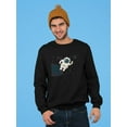 thumbnail image 2 of Cute Astronaut In Outer Space  Sweatshirt Men -Image by Shutterstock, Male Large, 2 of 4