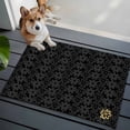 thumbnail image 3 of Black Golden Floral Entryway Rug 2'x3'&nbsp; Non Slip Front Door Mats, Modern Abstract Art Spring Flowers Entrance Rugs Indoor Outdoor Carpet, Washable Floor Mats Small Area Rug for Bedroom Kitchen, 3 of 8