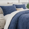 thumbnail image 1 of Set de edredón BEDELITE Fluffy Queen Super Soft Sherpa Navy, 1 of 8
