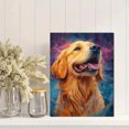 thumbnail image 2 of Qisvanset 12x16 Inch Moonlight Golden Retriever Canvas Wall Art, Vivid Pet Painting Animal Lover Home Decor, 2 of 8