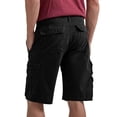 thumbnail image 5 of GrmtClth Men's Cargo Shorts Breathable Washed Cotton Fabric Button Fly Waistband Dual Flap Pocket Casual Daily Walking Outdoor Summer Wear Clothing Black 2XL, 5 of 7