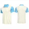 thumbnail image 2 of Trgacdwlo Color Block Men Polo Shirts Lightweight Quick Dry Men Shirts Short Sleeve Summer Athletic Gym Mens Golf Polo Shirts White S, 2 of 8