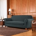 thumbnail image 2 of Subrtex 2-Piece Stretch Striped Jacquard Sofa Slipover, 2 of 6
