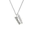 thumbnail image 2 of Delight Jewelry Silvertone Crystal Script ''Dream'' Silvertone Sisters Best Friends Forever Bar Charm Necklace, 23", 2 of 4