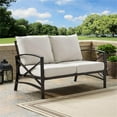 thumbnail image 2 of Afuera Living Metal/Fabric Patio Loveseat in Oatmeal/Oil Rubbed Bronze, 2 of 11