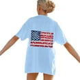 thumbnail image 4 of VgaVtl Independence Women T Shirt Short Sleeve Cotton Womens Tops Modern Fit Casual American Flag Vacation Patriotic Tops,Blue L, 4 of 5