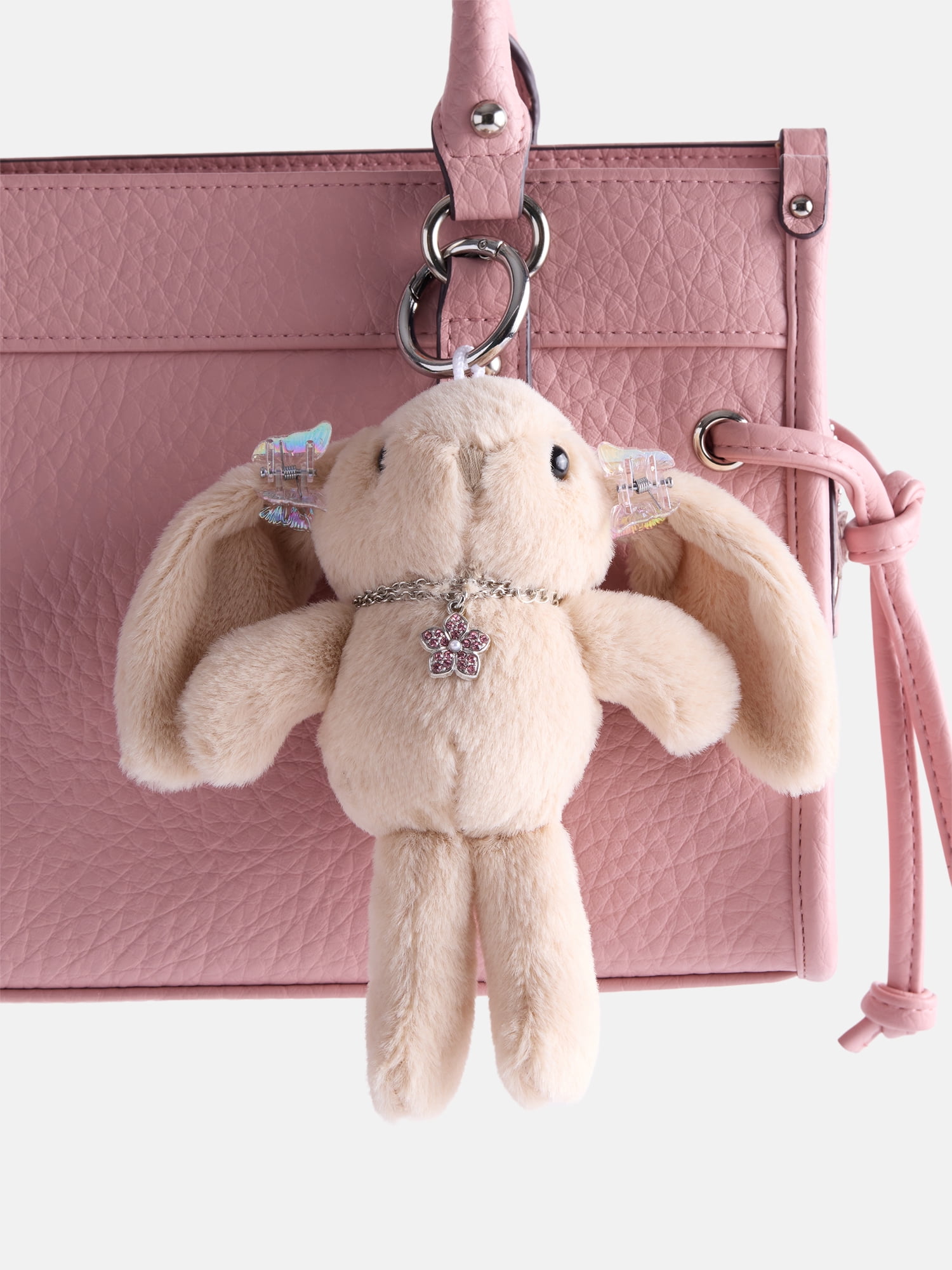 No Boundaries Women’s Bunny Bag Charm, Tan