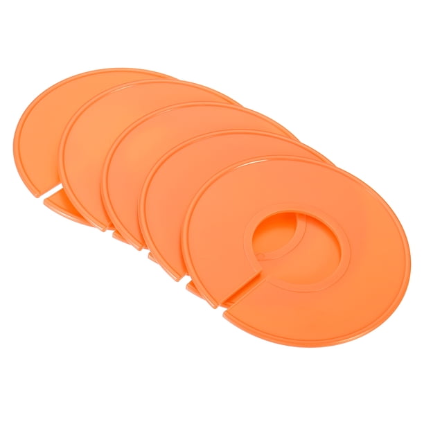 Divisores de ropa Uxcell, divisores redondos en blanco para estantes de ropa, paquete de 6 en naranja