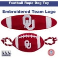 thumbnail image 7 of Pets First Collegiate Oklahoma Sooners Strong, Durable, Chewable Football Dog Toy with Inner Squeaker and Side Ropes, Officialy Licensed, 7 of 7