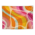 thumbnail image 5 of Chilfamy Boho Swirl Tapestry for Teen Girls Bedroom Aesthetic, Vintage Orange Yellow Abstract 70s 80s Minimalist Simple Tapestries Wall Hanging for College Dorm Home Decor, Cute Blanket, 5 of 6
