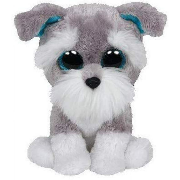 TY Beanie Boos - Whiskers The Schnauzer Dog (Glitter Eyes) Small 6" Plush