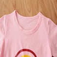 thumbnail image 7 of Cotton Kids Baby Girl Clothes Set Rainbow Print Short Sleeve T Shirt Long Flare Pants Summer Outfits 2pcs, Size 1 Years-6 Years, 7 of 7
