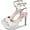 White, variant on Pnina Tornai Ai Dress Sandal Pink Fabric 6M