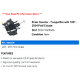 thumbnail image 2 of Brake Booster - Compatible with 2001 - 2004 Ford Escape 2002 2003, 2 of 2