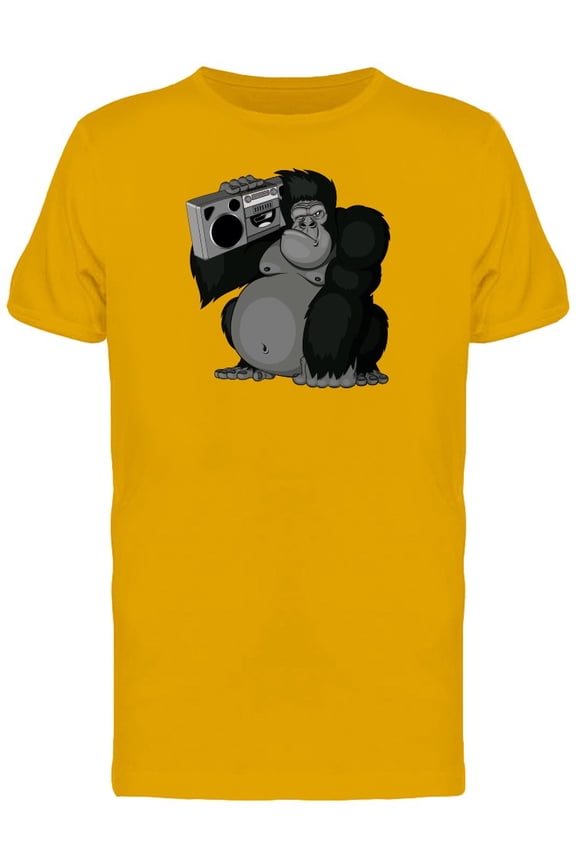 Gorilla With Boombox T-Shirt Men -Image by Shutterstock, Male Small