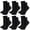 Black1, variant on Mikilon Women's 6-Pack Warm Knitted Socks Solid Color Comfortable and Breathable Double Needle Socks