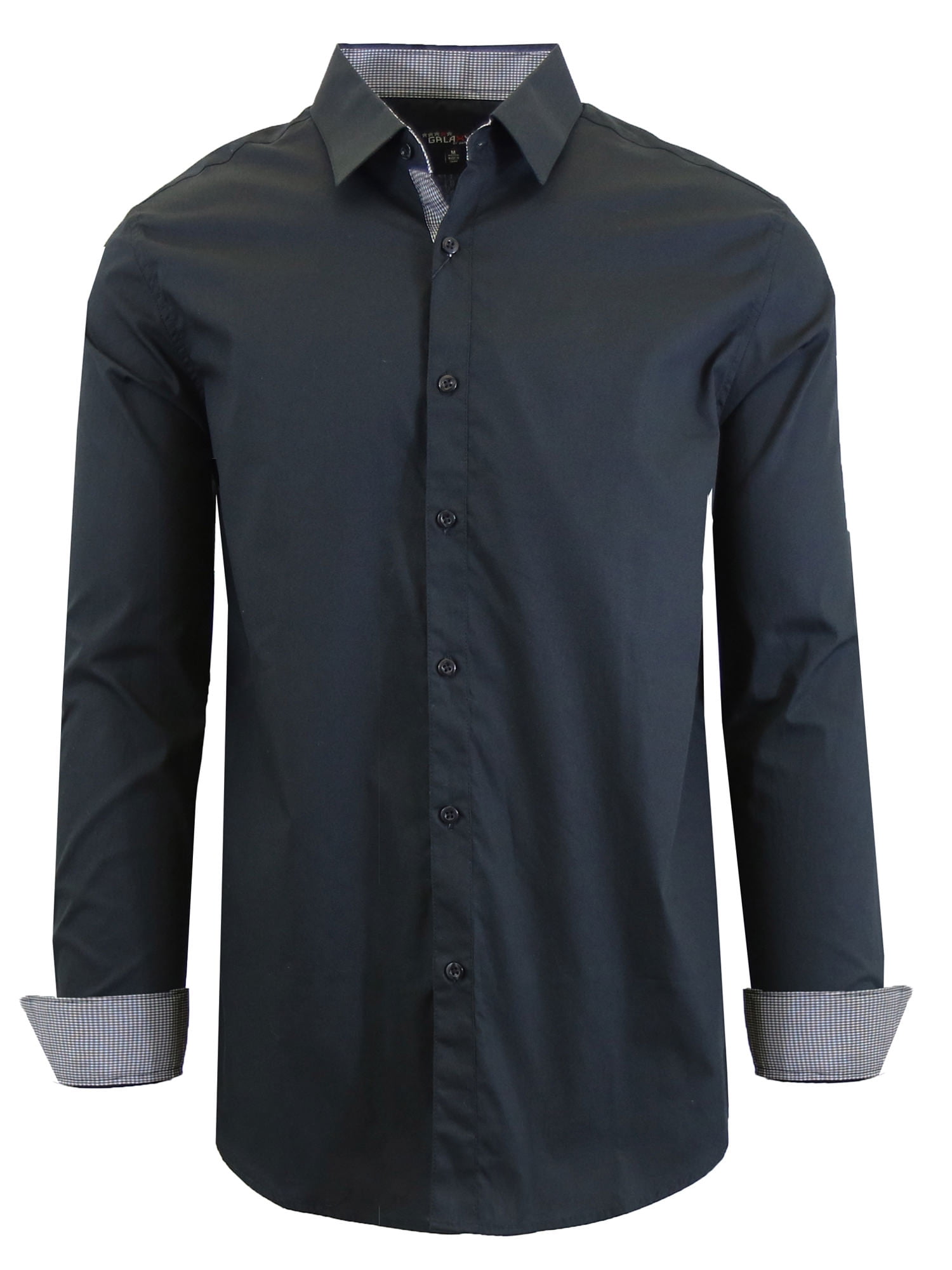 black long sleeve dress shirt walmart Mens Dress Shirts in Mens Dress Shirts | Black