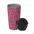 thumbnail image 2 of Balery Flowers With Green Leaves Pattern Insulated Coffee Travel Mug Stainless Steel Vacuum Coffee Cup Leakproof with Screw Lid Coffee for Hot/Iced Beverage - 500ml, 2 of 8