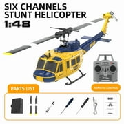 Bell UH-1 RC Helicopter 1/48 Scale - 6CH Brushless Motor, Auto Hover, 3D Stunt, 13min Flight, RTR with Remote