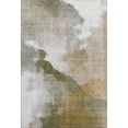 thumbnail image 2 of Addison Rugs Mayfield Premium Machine Washable Transitional Abstract Green Rectangle Rug, 5' X 7'6" Machine Washable Transitional Abstract Green Oversized Sherpa Throw Blanket, 2 of 6