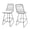Black Finish/ Ivory, variant on GDF Studio Lilith Indoor 26.25" Iron Counter Stools, Set of 2, Gray, Ivory