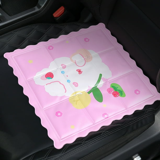 Cojín universal de gel para asiento de coche - Almohadilla de cristal de hielo de PVC refrigerada y transpirable - 13,78x13,78 pulgadas - Alivia la presión y el calor para coche, oficina y silla en