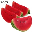 thumbnail image 1 of Chendee 4Pcs Simulated Watermelon Model Fruit Slices Photography Props Artificial Foam, 1 of 8