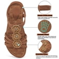 thumbnail image 5 of Ablanczoom Womens Sandals Summer Comfort Flower Dressy Flats Sandal for Women Shoes, 5 of 6