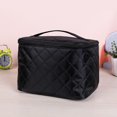 thumbnail image 1 of Bolsa de lavado portátil de gran capacidad con forma de diamante bordado bolsa cuadrada multifunción bolsa de almacenamiento de cosméticos negro Zefei Wu 9024735075134, 1 of 1