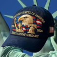 thumbnail image 5 of U.S. 250th Birthday Printed Patriotic Baseball Cap, Adjustable Bald Eagle Hat, America 250 Years Celebration Commemorative Cap, 5 of 8
