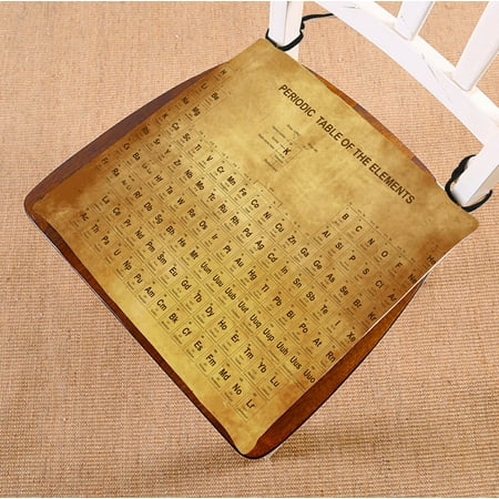 

PHFZK Family Educational Chair Pad Vintage Periodic Table of the Elements Seat Cushion Chair Cushion Floor Cushion Two Sides Size 16x16 inches