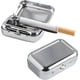 thumbnail image 1 of Cenicero de bolsillo a prueba de olores, mini cenicero portátil Cenicero de bolsillo de acero inoxidable Ceniceros de cigarrillos con tapa Ceniceros de viaje a prueba de olores para uso en exteriores TUNC Sencillez, 1 of 5