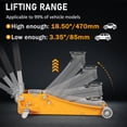 thumbnail image 3 of Floor Jack - Low Profile, 2.5T/3T Steel Hydraulic, Dual Pistons Quick Lift, Lifting Range 3.46"-19.49", 3 of 6
