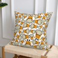 thumbnail image 6 of Throw Pillow Covers, Giraffes Head Soft Square Pillow Cases with Invisible Zipper for Couch Bed Sofa, Farmhouse Fall Home Decor 18"x18", 6 of 7